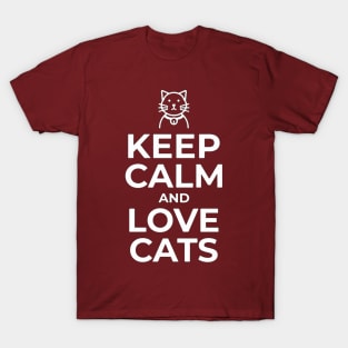 Keep Calm and Love Cats T-Shirt